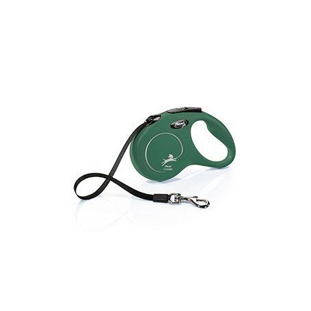 Vodítko FLEXI Classic New S pásek 5m/15kg olivová