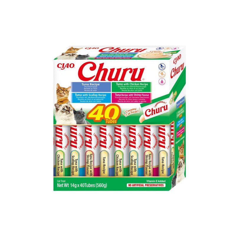 Churu Cat BOX Tuna Seafood Variety 40x14g