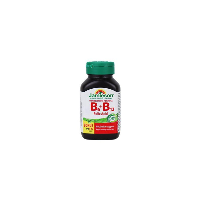 Jamieson Vitamíny B6 B12+kyselina listová 110tbl