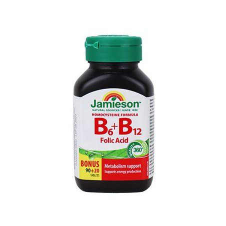 Jamieson Vitamíny B6 B12+kyselina listová 110tbl