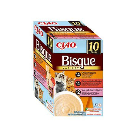 Churu Cat BOX Bisque Chick.&Chick.Beef&Tun.Salm.10x40g
