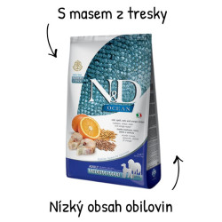 N&D OCEAN DOG LG Adult M/L Codfish & Orange 12kg