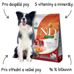 N&D GF Pumpkin DOG Adult M/L Chicken&Pomegranate 12kg