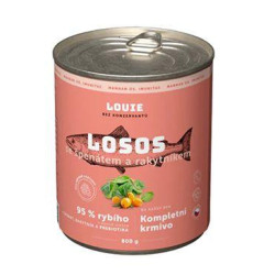 Louie Dog konz. Losos s rakyt.špenátem,prebiotiky 800g