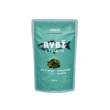 Louie Dog kapsa Rybí s řasami 150g