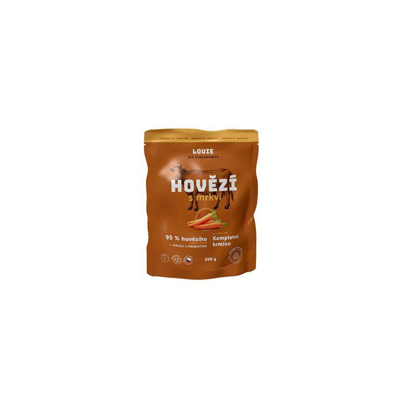 Louie Dog kapsa Hovězí s mrkví 300g