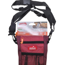 Kapsička na pamlsky BIVOUAK s popruhem červená Zolux