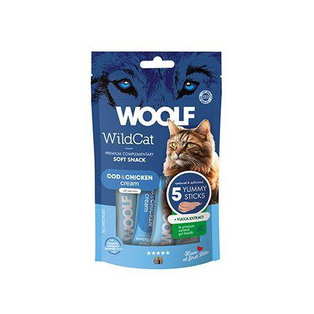 WOOLF WildCat Cream Functional Cod&Chicken 5x14g