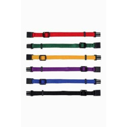 Obojok nylon pre šteňatá červená-čierna ML 6ks TR