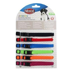 Obojok nylon pre šteňatá červená-čierna SM 6ks TR