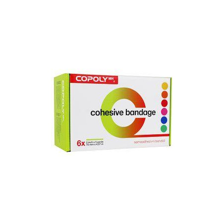 Obinadlo elast. CoPoly 7,5cm x 4,5m MIX NEON 6ks