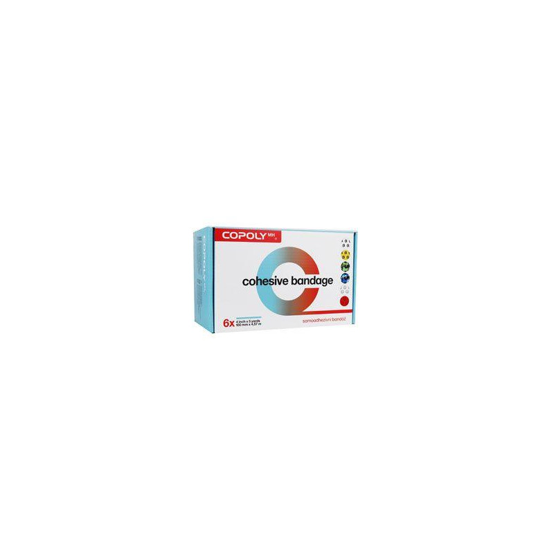 Obinadlo elast. CoPoly 10cm x 4,5m MIX POTISK 6ks