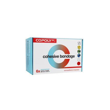 Obinadlo elast. CoPoly 10cm x 4,5m MIX POTISK 6ks