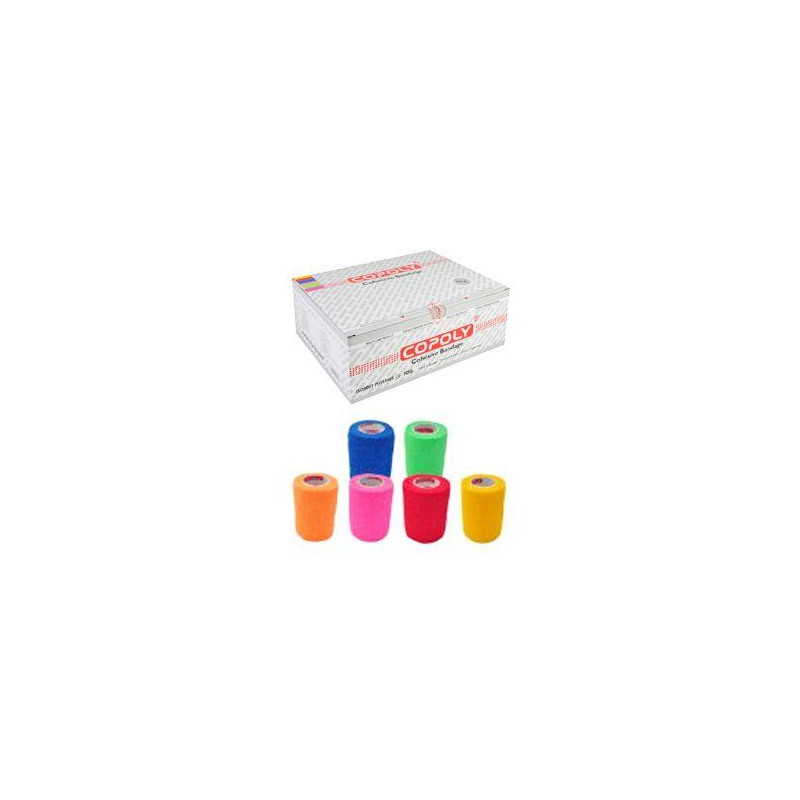Obinadlo elast. CoPoly 7,5cm x 4,5m MIX NEON 12ks
