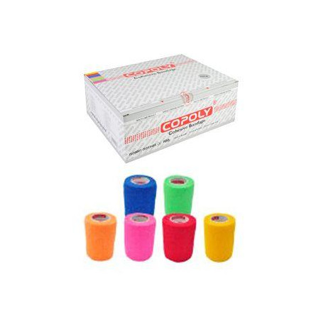 Obinadlo elast. CoPoly 7,5cm x 4,5m MIX NEON 12ks