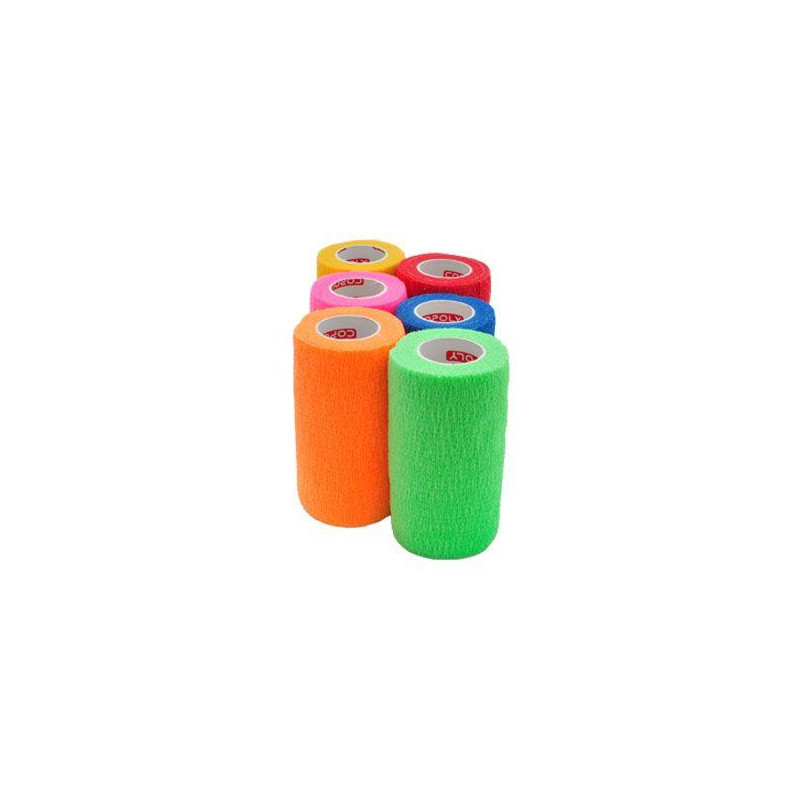 Obinadlo elast. CoPoly 10cm x 4,5m MIX NEON 12ks