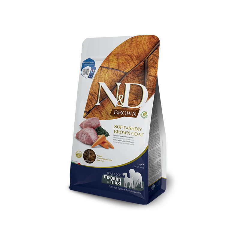 N&D BROWN DOG Adult M&L Lamb& Spirulina&Carrot 7kg