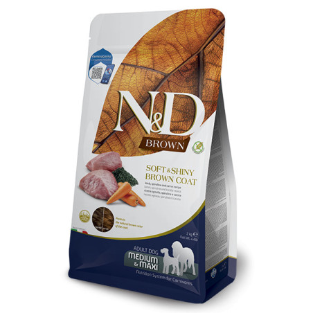 N&D BROWN DOG Adult M&L Lamb& Spirulina&Carrot 7kg