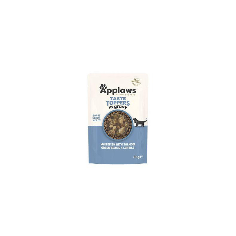 Applaws Dog kapsa Toppers Gravy bílá ryba a losos 85g