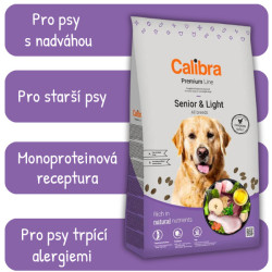 Calibra Dog Premium Line Senior & Light 12 kg NEW