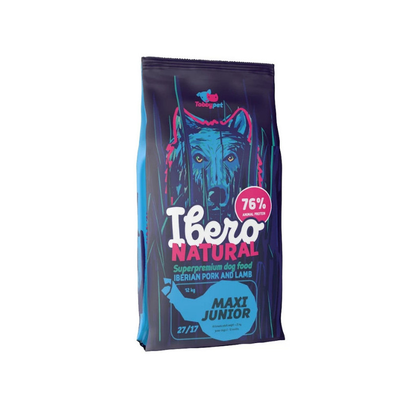 Ibero NATURAL dog Maxi Junior Pork&Lamb 12kg