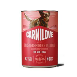 Carnilove Dog Can Paté Turkey&Reindeer&Wildboar 400g