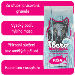 Ibero NATURAL dog Adult M/L COLD PRESSED fish 12kg