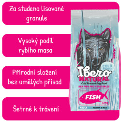 Ibero NATURAL dog Adult M/L COLD PRESSED fish 12kg