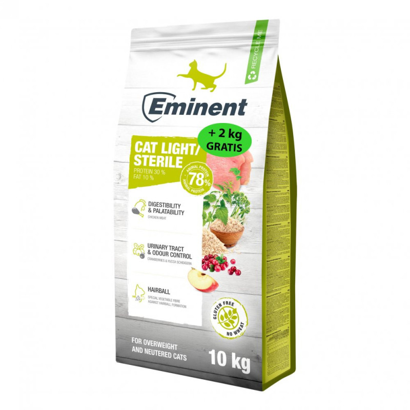 Eminent Cat Light Sterile 10 + 2 kg zdarma