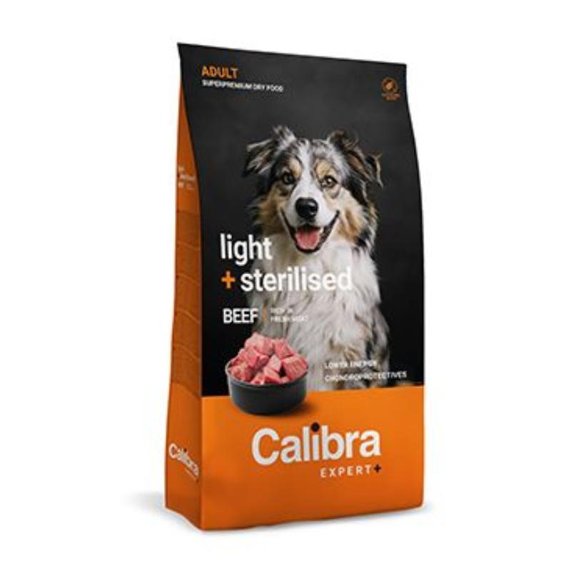 Calibra Dog EXPERT+ Adult Light & Sterilised Beef 12kg