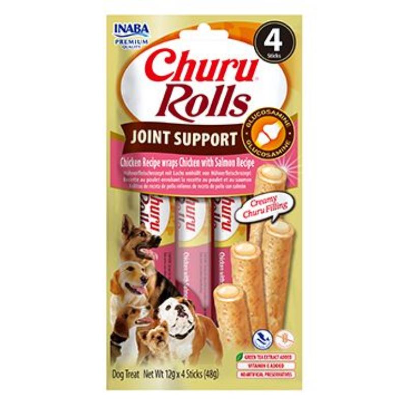 Churu Dog Rolls Joint Supp.Chick.wraps Chick&Salm4x12g