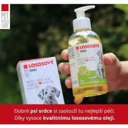 Péče o srst,kůži,srdce pro psy,kočky los.olej 250ml PHC