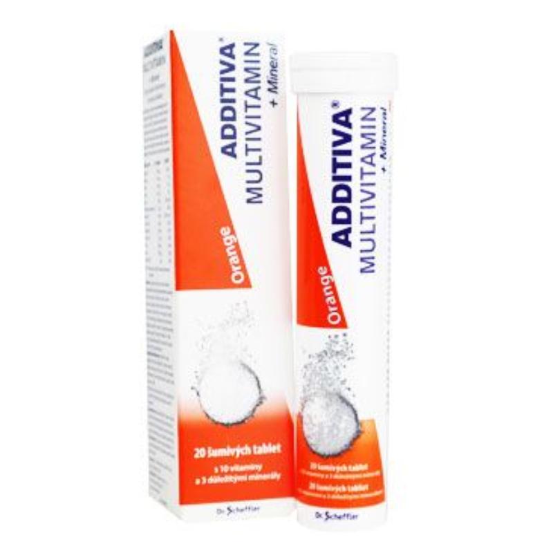 Multivitamin Additiva pomeranč+minerál tbl eff 20