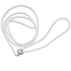 Výstavní vodítko bílé pro velké psy 130cm/7mm