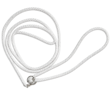 Výstavní vodítko bílé pro velké psy 130cm/7mm