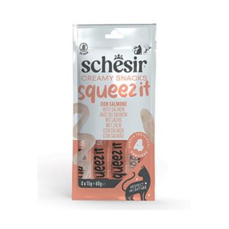 Schesir Cat kapsa Squeez It Losos krém 4x15g
