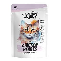 Tuf Tuf Cat Paštika s důbežími srdíčky kapsa 100g