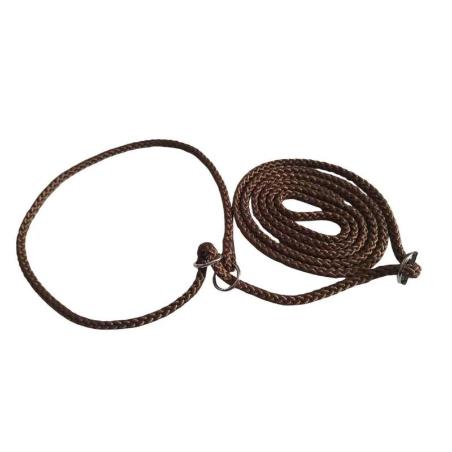 Výstavní vodítko zlatavě hnědé pro velké psy 130cm/7mm