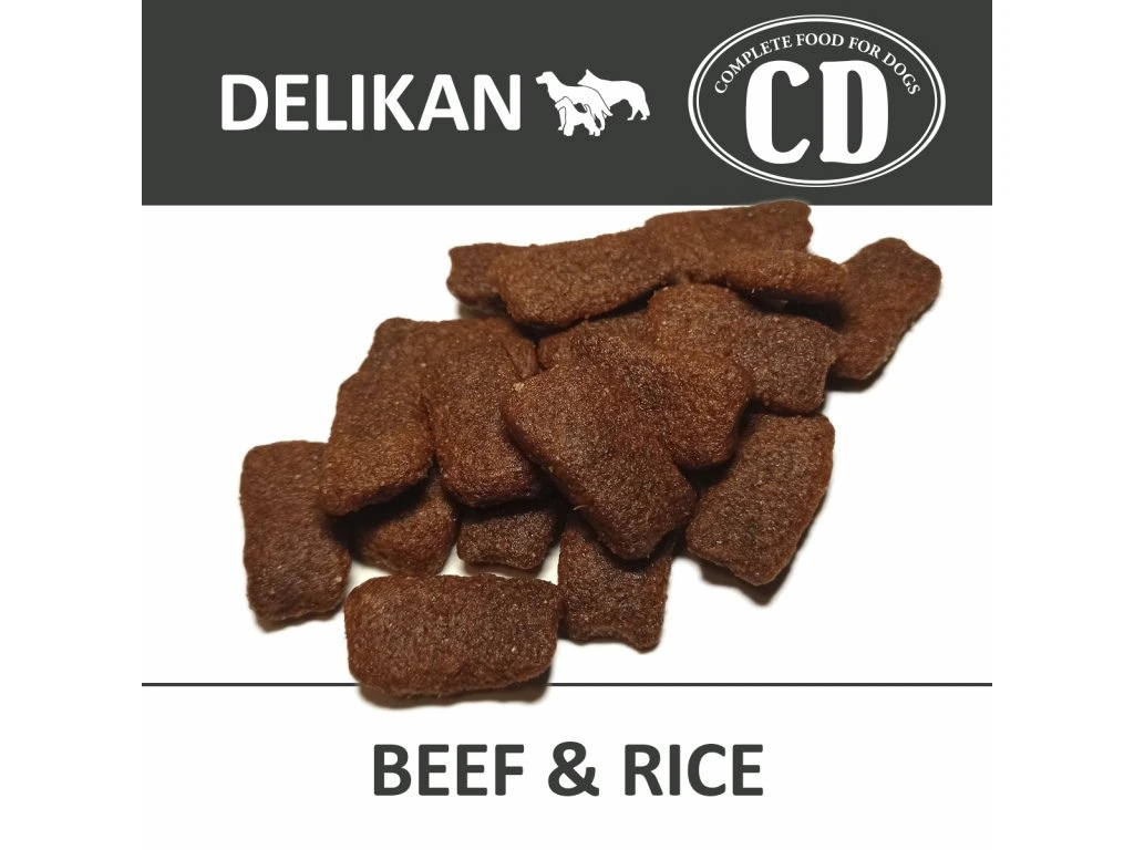 Delikan Dog CD Beef and Rice 15 kg – granuly s hovädzím mäsom a ryžou pre psov