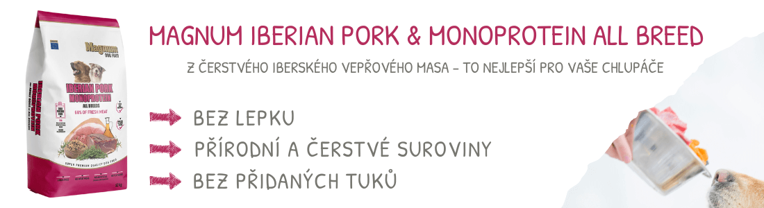 Magnum Iberian Pork & Monoproteín All Breed 12 kg, granuly lisované za studena